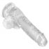 King Cock Clear 6 - přísavný malý dildo s varlaty (15 cm)