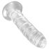 King Cock Clear 6 - přísavkový dildo (15 cm)