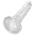 King Cock Clear 6 - přísavkový dildo (15 cm)