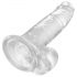 King Cock Clear 7 - přísavný dildo s varlaty (18 cm)