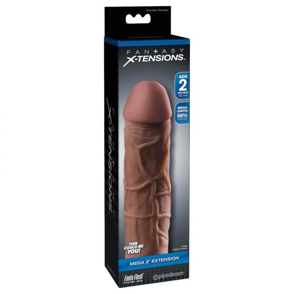 X-TENSION Mega 2 - realistický návlek (20,3cm) - tmavý odstín