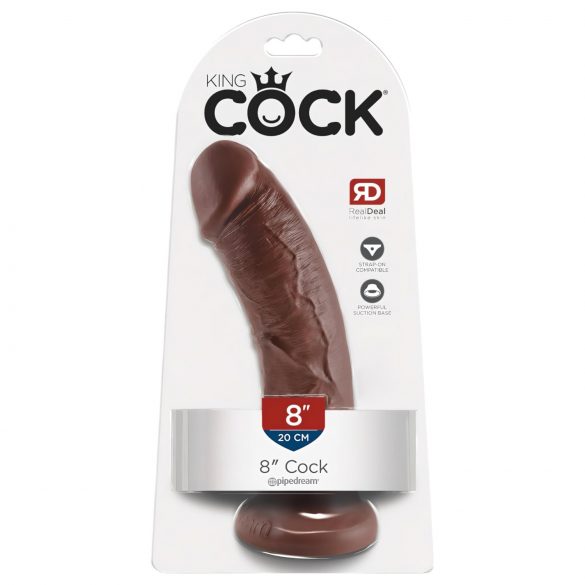 King Cock 8 dildo (20cm) - hnědé potěšení