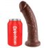 King Cock 8 dildo (20cm) - hnědé potěšení