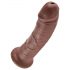 King Cock 8 dildo (20cm) - hnědé potěšení