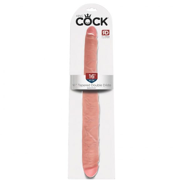 Realistické duo dildo King Cock 41 cm - přirozený tvar