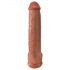 King Cock 15 - gigantický dildo (38cm) - tmavě přírodní