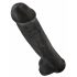 King Cock 15 - přísavný, varlatý dildo (38cm) - černý