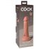 King Cock Elite 6 - přírodní dildó (15 cm) s přísavkou