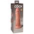 King Cock Elite 8 - přísavný realistický vibrátor (20 cm) - přírodní