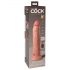 King Cock Elite 9 - realistický vibrátor s přísavkou 23 cm - přírodní