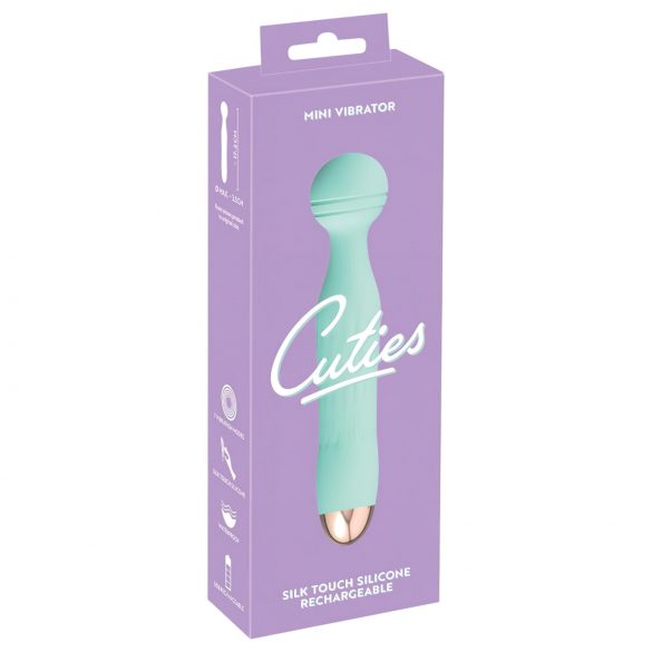 Cuties Mini Wand - akumulátorový, vodotěsný masážní vibrátor (zelený)