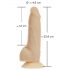 Naked Addiction Rotating 7 – dobíjecí, rotační vibrátor (18 cm) – přírodní