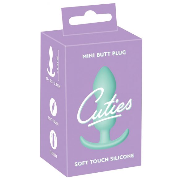 Cuties Mini Růžek - silikonový anální kolík - máta (2,3 cm)