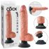 King Cock 25 cm vibrátor s přísavkou - přirozený vzhled