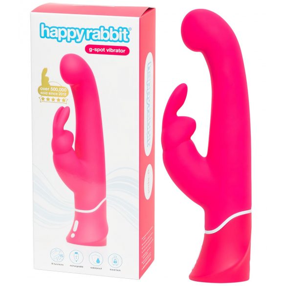 Happyrabbit G-spot - voděodolný vibrátor s raménkem na klitoris (růžová)