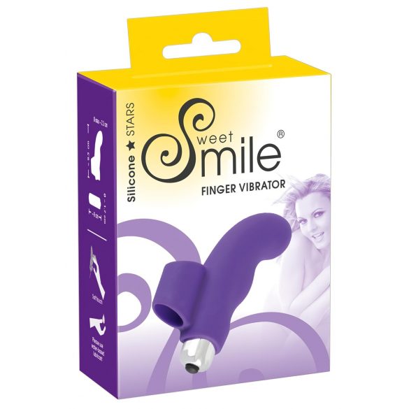 SMILE prstík - vlnitý silikonový mini vibrátor (fialový)