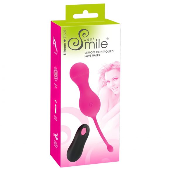 SMILE Love Balls - růžové vibrační vajíčko s rádiovým ovládáním