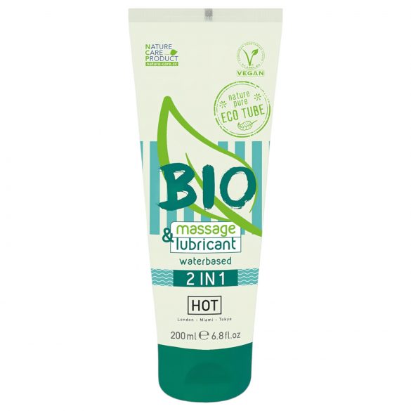 HOT Bio 2v1 - gel na vodní bázi pro kluzký i masážní zážitek (200ml)