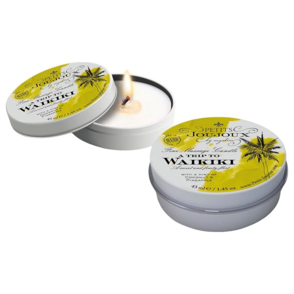 Petits Joujoux Waikiki - masážní svíčka - kokos-ananas (43ml)