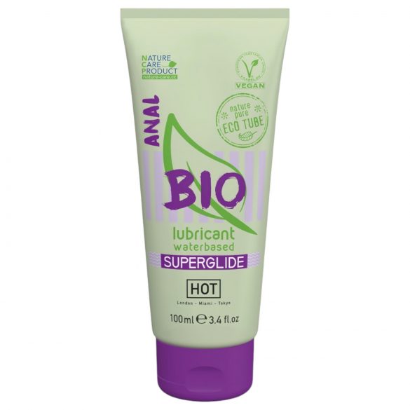 HOT BIO Superglide Anální - veganský lubrikant na vodní bázi (100ml)