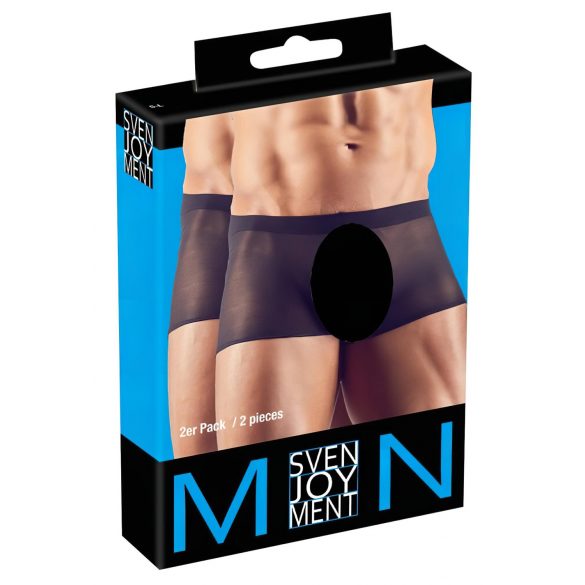 Svenjoyment - průhledný boxer set - černý (2 díly) S-L