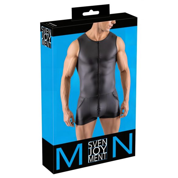 Svenjoyment - sexy černý pánský overal bez rukávů - XL