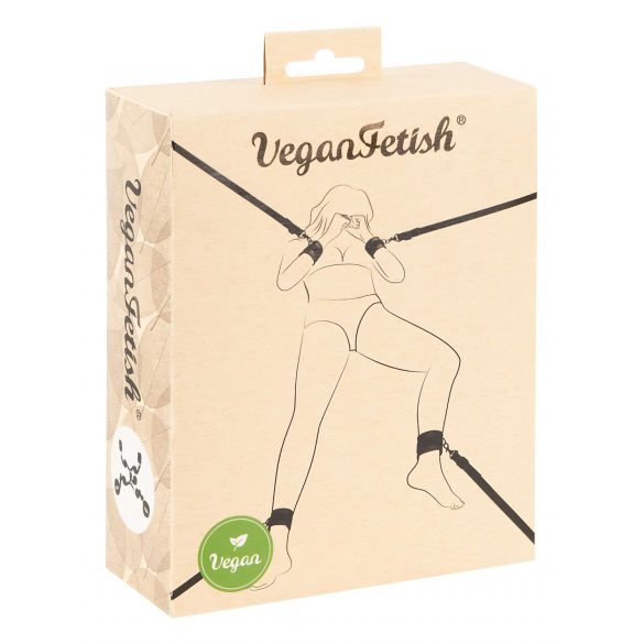 Vegan Fetish - sada na připoutání k posteli (černá)