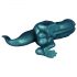 Toppedmonster - silikonový dinosauří dildo - 26 cm (tyrkysový)