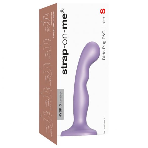 Strap-on-me P&G S - fialový zakřivený dildo s přísavkou