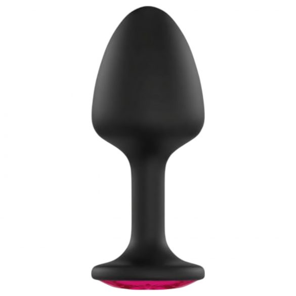 Dorcel Geisha Plug Ruby XL - anální plug s růžovým kamenem (černý)