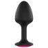 Dorcel Geisha Plug Ruby XL - anální plug s růžovým kamenem (černý)