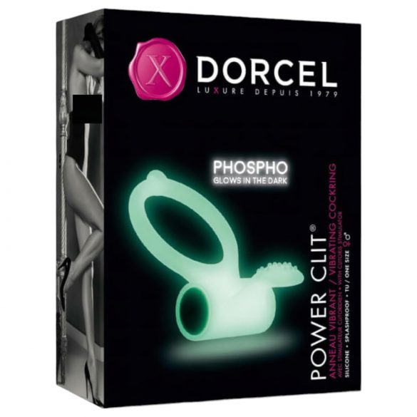 Dorcel - svítící vibrační kroužek na penis (bílý)