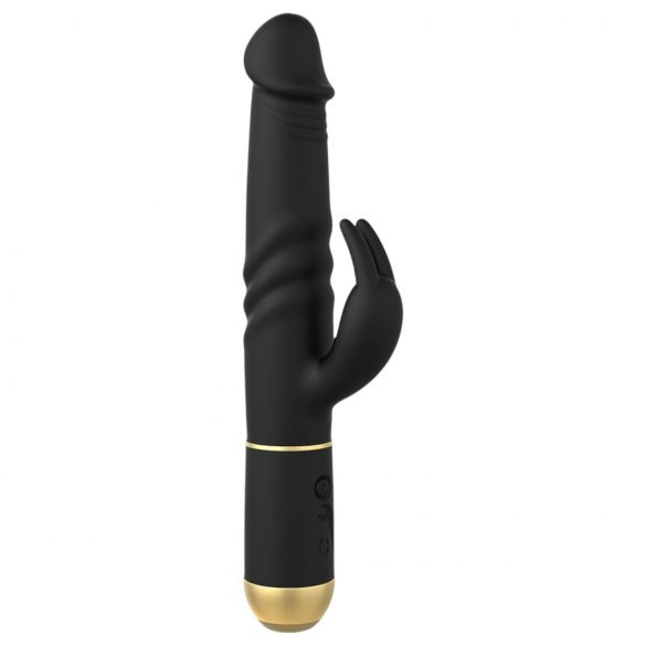 Dorcel Furious Rabbit 2.0 - černý vibrátor s pohyblivým stimulátorem klitorisu