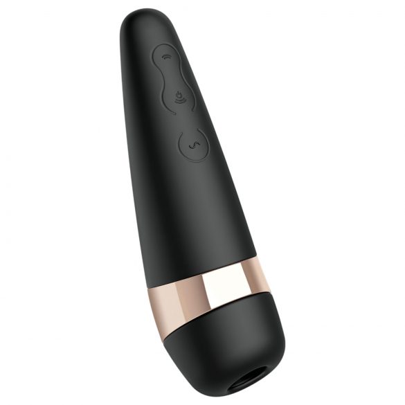 Satisfyer Pro 3+ - voděodolný, akumulátorově dobíjený černý dráždidlo klitorisu