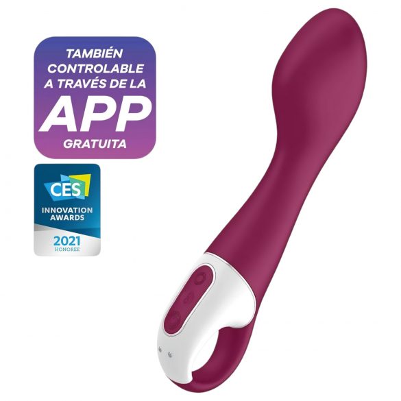 Satisfyer Hot Spot - akumulátorový, vyhřívaný G-bod vibrátor (červený)