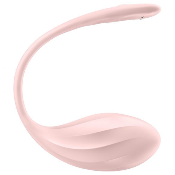 Satisfyer Ribbed Petal - vibrátorové vajíčko s ovládáním (růžové)