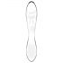 Satisfyer Dazzling Crystal 1 - dvoustranné skleněné dildo (průhledné)