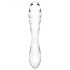 Satisfyer Dazzling Crystal 1 - dvoustranné skleněné dildo (průhledné)