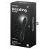 Satisfyer Dazzling Crystal 1 - Dvouvrstvý skleněný dildo (černý)