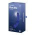 Satisfyer Double Crystal - oboustranné skleněné dildo (modré)