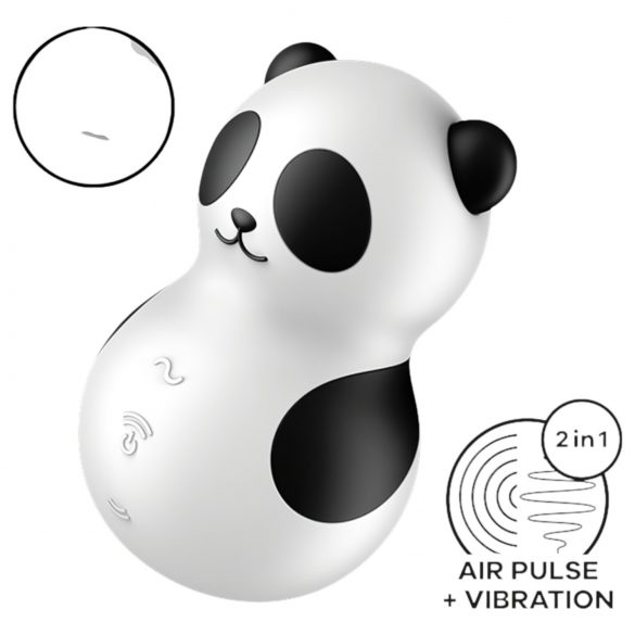 Satisfyer Pocket Panda - vzduchový stimulátor klitorisu (černý)