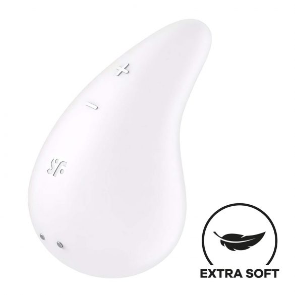 Satisfyer Dew Drop - akumulátorový, vodotěsný klitorisový vibrátor (bílý)