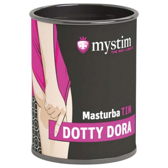 Mystim MasturbaTIN Dotty Dora - puntíkovaný masturbátor (bílý)