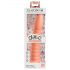 Dillio Wild Thing - žebrovaný dildo (19cm) - oranžový