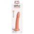 Dillio Wild Thing - žebrovaný dildo (19cm) - oranžový