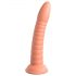 Dillio Wild Thing - žebrovaný dildo (19cm) - oranžový