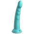 Dillio Slim Seven - stimulační dildo s přísavkou (20 cm) - tyrkysové