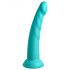 Dillio Slim Seven - stimulační dildo s přísavkou (20 cm) - tyrkysové