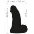 Realistixxx Obří realistické dildo s varlaty - 22 cm (černé)