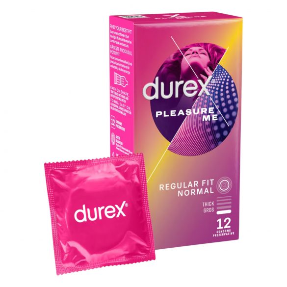 Durex Emoji PleasureMe - žebrovaný kondom s texturou (12 ks)